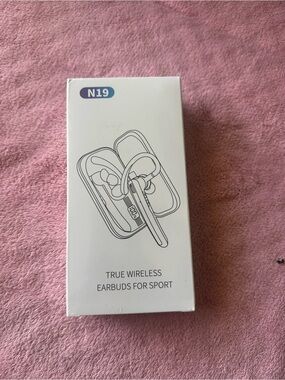 Bluetooth Headset V5.3, Wireless Headset with Dual Noise-Canceling Mics.